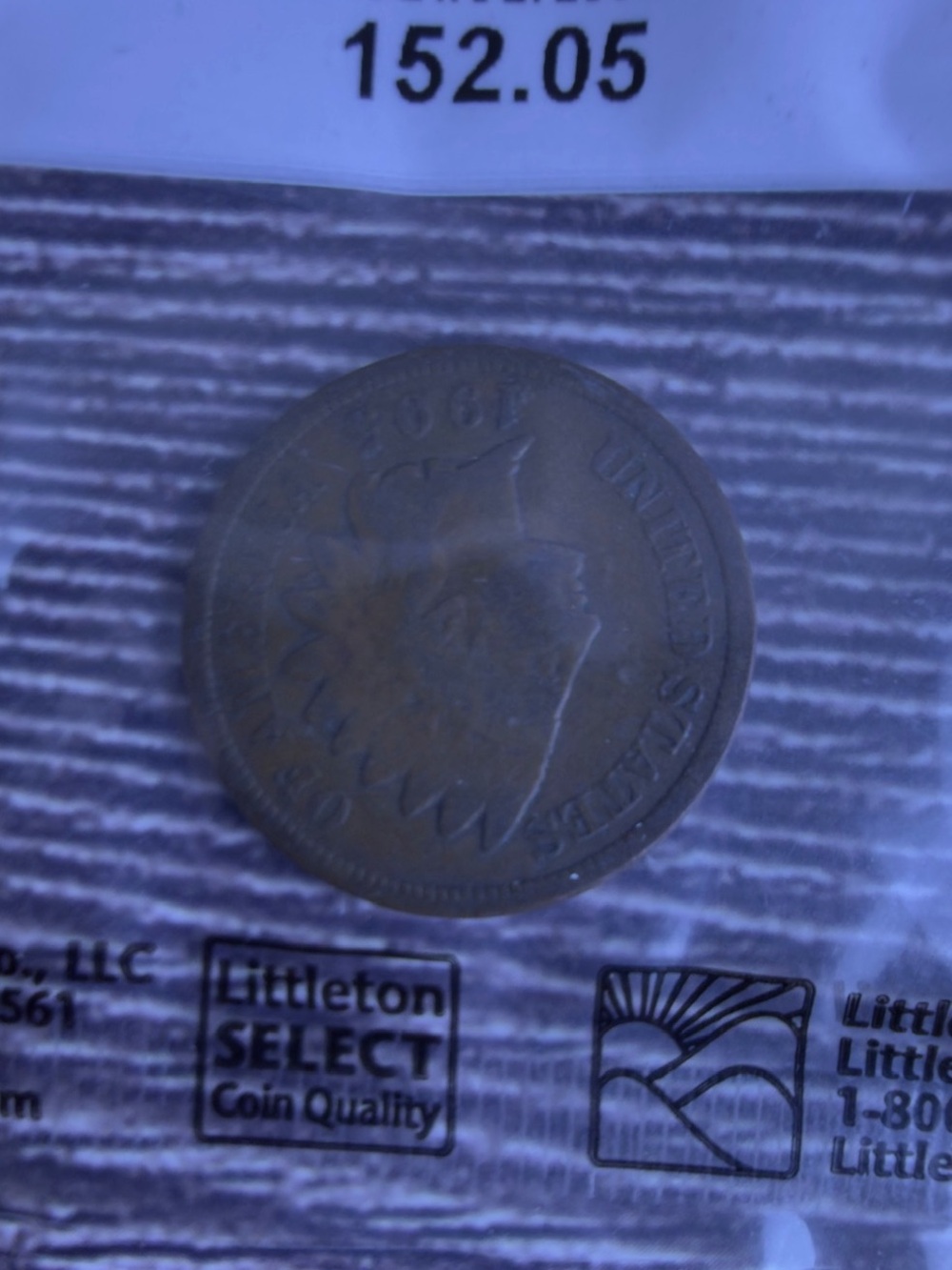 1905 Indian Head Cent Good Condition Littleton Coin Company US One Cent